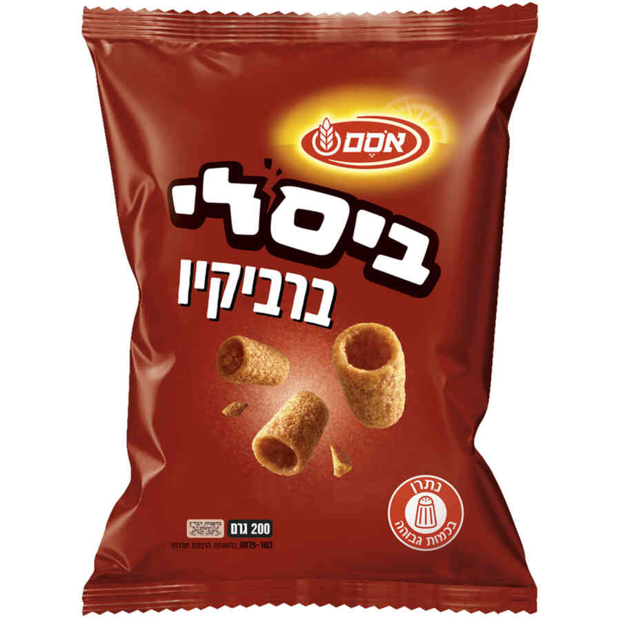 Bissli Snack con sabor a Barbacoa, 200 g / 7.05 oz