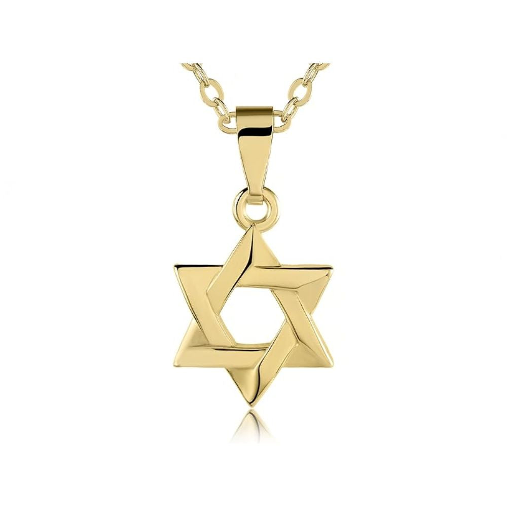 שרשרת מגן דוד זהב נצחי, תכשיטי נירוסטה בציפוי 14K