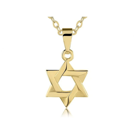 שרשרת מגן דוד זהב נצחי, תכשיטי נירוסטה בציפוי 14K